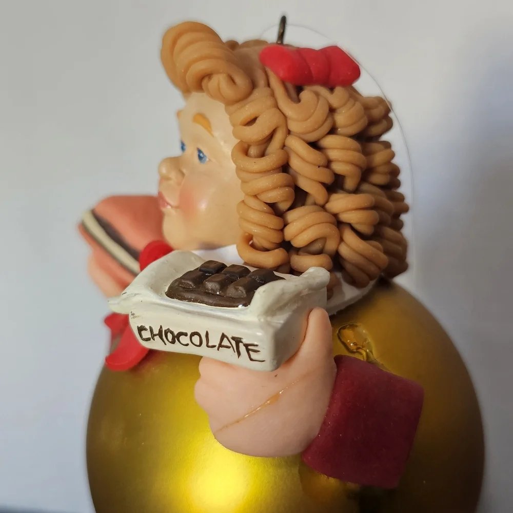 Dept 56 Noel Chocoholic Girl Ball Ornament L👀K Chocolate